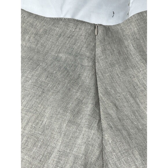 Gunex Skirt Linen Size 8 Hidden Zip Pleated Pocket Beige - Picture 7 of 8